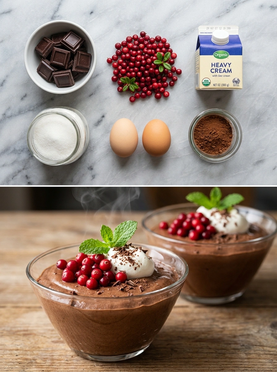 Lyxig Lingon Choklad Mousse